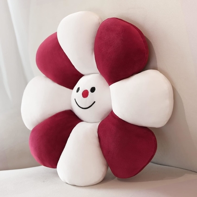 Cushion à fleurs, décor de Noël en forme de fleur, décor de chambre et en peluche