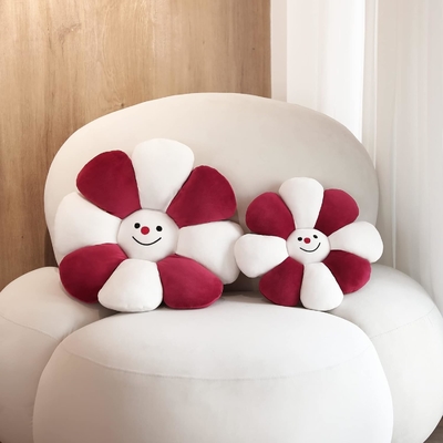 Cushion à fleurs, décor de Noël en forme de fleur, décor de chambre et en peluche