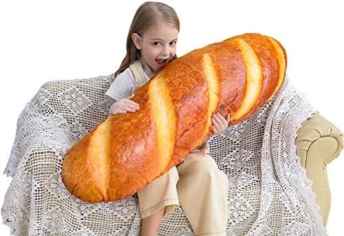 40 en 3D Simulation Pain en forme d'oreiller doux Baguette lombaire arrière Coussin de nourriture drôle Plush jouet farci