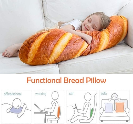 40 en 3D Simulation Pain en forme d'oreiller doux Baguette lombaire arrière Coussin de nourriture drôle Plush jouet farci