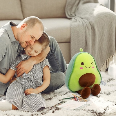 165 pouces de coussinet rempli d'avocat, fruit doux et en peluche. Jetez un oreiller en cadeau pour les enfants, un jouet en forme de nourriture pour Noël.