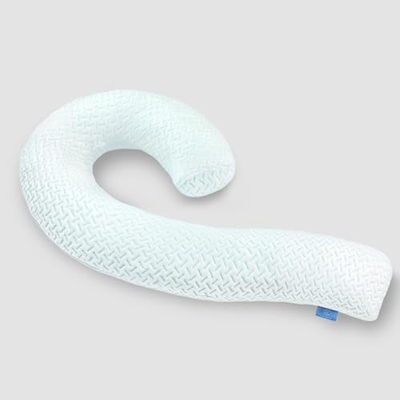 Coussin de corps pour adultes - Coussins de lit longs doux insert pour dormir - mousse de mémoire déchiquetée et couvercle lavable amovible