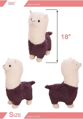 Jouet en laine d'alpaga, animal en peluche d'alpaga, gros poupée de 18 pouces, oreiller en peluche, coussin mou, super Noël de la Saint-Valentin.