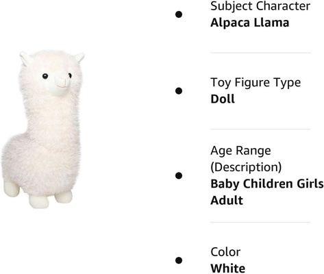 Jouet en laine d'alpaga, animal en peluche d'alpaga, gros poupée de 18 pouces, oreiller en peluche, coussin mou, super Noël de la Saint-Valentin.