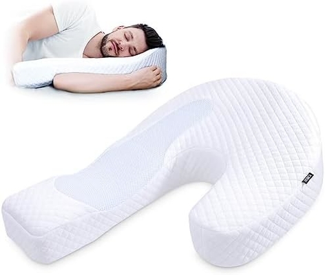 Coussin pour dormeur latéral Coussin pour corps pour adulte Coussin en mousse de mémoire avec support en forme de U Contouré soulagement de la douleur avec