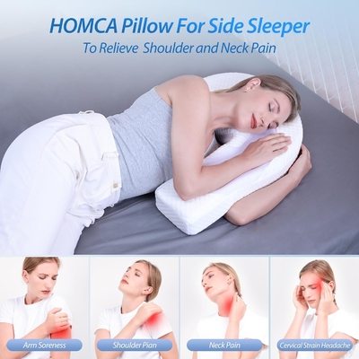 Coussin pour dormeur latéral Coussin pour corps pour adulte Coussin en mousse de mémoire avec support en forme de U Contouré soulagement de la douleur avec