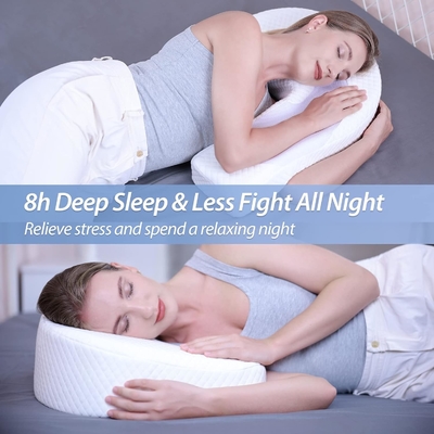 Coussin pour dormeur latéral Coussin pour corps pour adulte Coussin en mousse de mémoire avec support en forme de U Contouré soulagement de la douleur avec