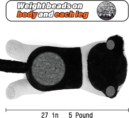 27 pouces de poids de chat en peluche, Cuddly poids de chat en peluche oreiller géant en peluche cadeau idéal pour adultes et enfants
