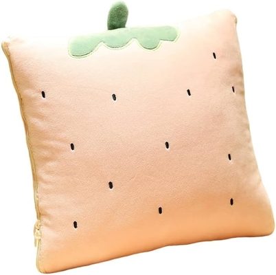 Couverture et oreiller de voyage - Couverture d'avion douce 2 en 1 avec oreiller de sac doux