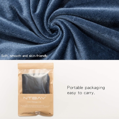 NTBAY 2 Pack Fermeture à glissière Casques d'oreiller en velours roi, super doux et confortable Casques d'oreiller en flanelle de luxe avec fermeture à glissière, 20x36