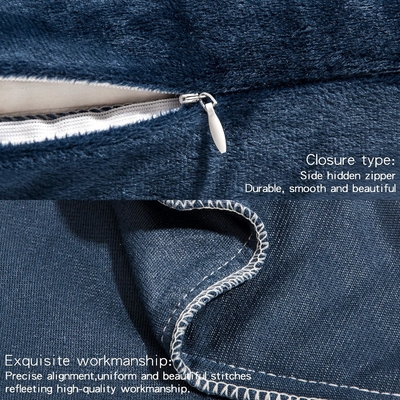 NTBAY 2 Pack Fermeture à glissière Casques d'oreiller en velours roi, super doux et confortable Casques d'oreiller en flanelle de luxe avec fermeture à glissière, 20x36