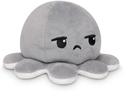 TeeTurtle - Le Plushie original de pieuvre réversible - Amour + Haine - Cotes Sensorielles Fidget Stuffed Animaux qui montrent votre
