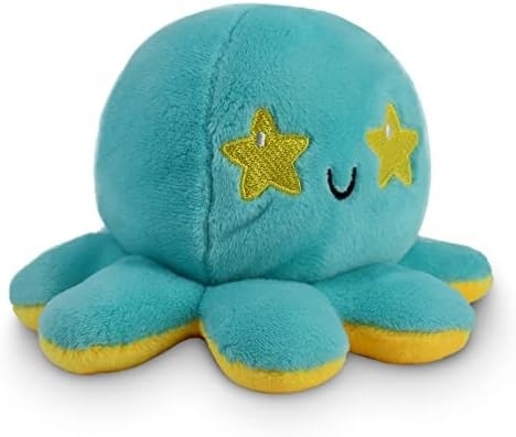 TeeTurtle - Le Plushie original de pieuvre réversible - Amour + Haine - Cotes Sensorielles Fidget Stuffed Animaux qui montrent votre