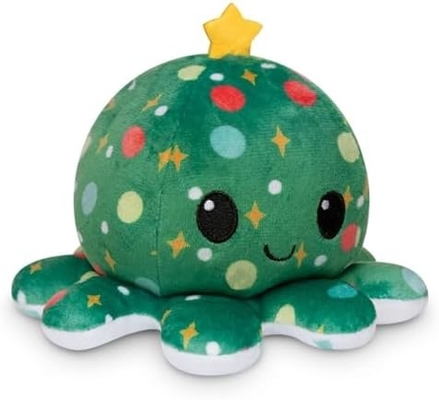 TeeTurtle - Le Plushie original de pieuvre réversible - Amour + Haine - Cotes Sensorielles Fidget Stuffed Animaux qui montrent votre