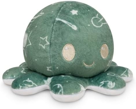 TeeTurtle - Le Plushie original de pieuvre réversible - Amour + Haine - Cotes Sensorielles Fidget Stuffed Animaux qui montrent votre