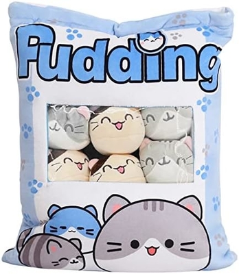REFAHB Cute Plush Coussin Throw Coussin Détachable Animal fourré Jouets Cadeaux créatifs pour les filles (chatons)