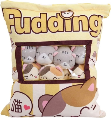 REFAHB Cute Plush Coussin Throw Coussin Détachable Animal fourré Jouets Cadeaux créatifs pour les filles (chatons)