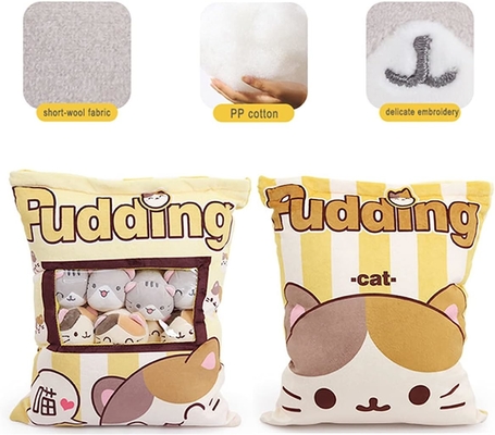 REFAHB Cute Plush Coussin Throw Coussin Détachable Animal fourré Jouets Cadeaux créatifs pour les filles (chatons)