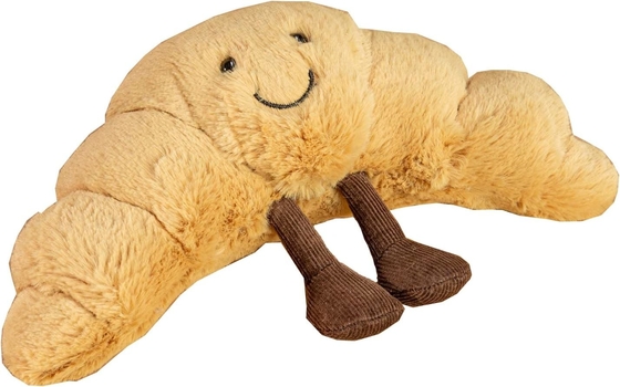 Croissant en peluche 9 &quot; Croissant en peluche sourire mignon Croissant pain oreiller animaux farcis merveilleux nourriture douce