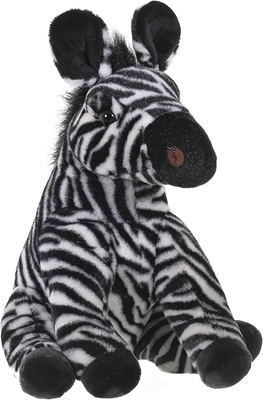 La République sauvage Zèbre Plush, Animal en peluche, Jouet en peluche, Cadeaux pour les enfants, Cuddlekins 12 pouces, Multicolore