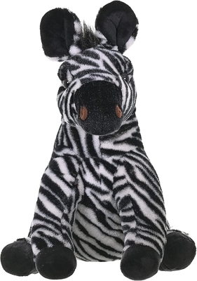 La République sauvage Zèbre Plush, Animal en peluche, Jouet en peluche, Cadeaux pour les enfants, Cuddlekins 12 pouces, Multicolore