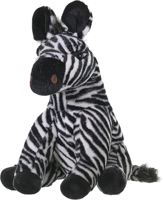 La République sauvage Zèbre Plush, Animal en peluche, Jouet en peluche, Cadeaux pour les enfants, Cuddlekins 12 pouces, Multicolore