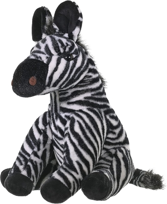 La République sauvage Zèbre Plush, Animal en peluche, Jouet en peluche, Cadeaux pour les enfants, Cuddlekins 12 pouces, Multicolore