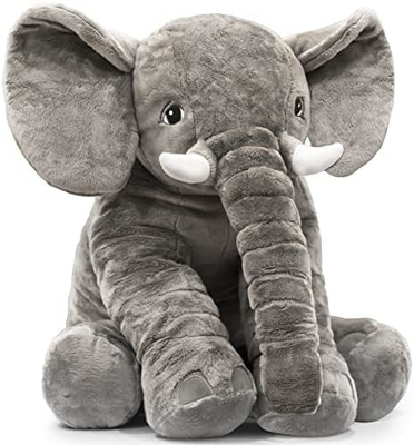 Jouet à fourrure d'éléphant en peluche 24 pouces