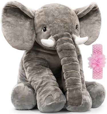Jouet à fourrure d'éléphant en peluche 24 pouces