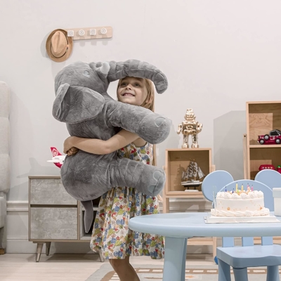 Jouet à fourrure d'éléphant en peluche 24 pouces