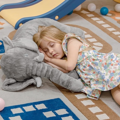 Jouet à fourrure d'éléphant en peluche 24 pouces