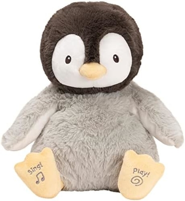 GUND Bébé animé Flappy l'éléphant en peluche, chantant jouet de bébé animal fourré pour les âges 0 et plus, gris, 12 &quot;