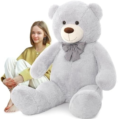 Misscindy Géant Teddy Bear Plush animaux fourrés pour la petite amie ou les enfants 47 pouces, (Blanc)