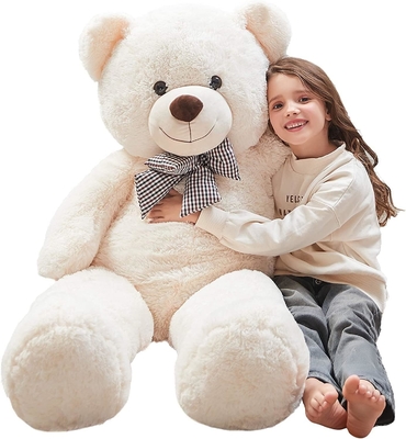 Misscindy Géant Teddy Bear Plush animaux fourrés pour la petite amie ou les enfants 47 pouces, (Blanc)