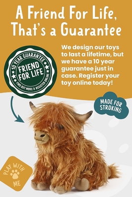 Animal bourré brun. Jouet de ferme avec son. Jouet doux cadeau pour les enfants. Naturel en peluche écologique.
