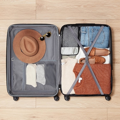 Valise à coque dure extensible, porte-bagages avec roues, coureur de 28 pouces avec quatre roues et surface résistante aux rayures