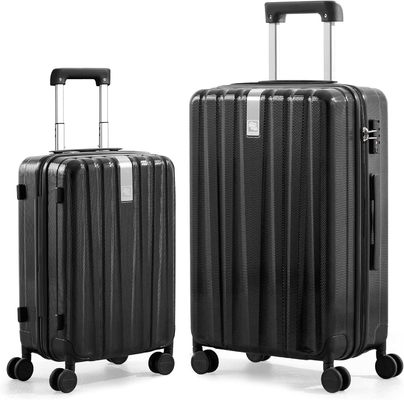 Ensembles de 2 pièces Bagages à main avec roues PC Valies à coque dure Léger Bagages à main Tsa Grande valise de voyage