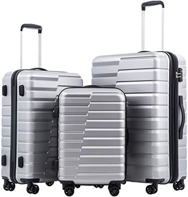 Vaisselle PC ABS TSA bagages 3 pièces ensemble de verrouillage Spinner porter sur (bleu teal)