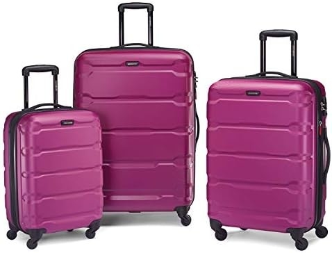 Omni PC Bagage élargi sur le côté rigide avec roues tournantes, portable de 20 pouces, bleu
