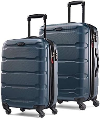 Omni PC Bagage élargi sur le côté rigide avec roues tournantes, portable de 20 pouces, bleu