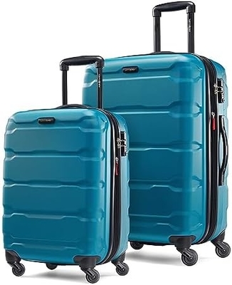 Omni PC Bagage élargi sur le côté rigide avec roues tournantes, portable de 20 pouces, bleu