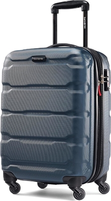 Omni PC Bagage élargi sur le côté rigide avec roues tournantes, portable de 20 pouces, bleu
