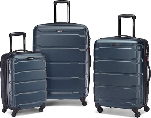 Omni PC Bagage élargi sur le côté rigide avec roues tournantes, portable de 20 pouces, bleu