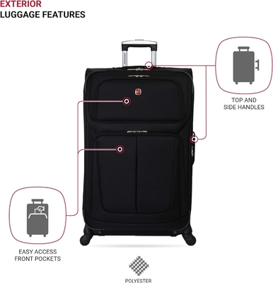 Bagage élargi à côté, noir, large de 29 pouces