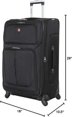 Bagage élargi à côté, noir, large de 29 pouces