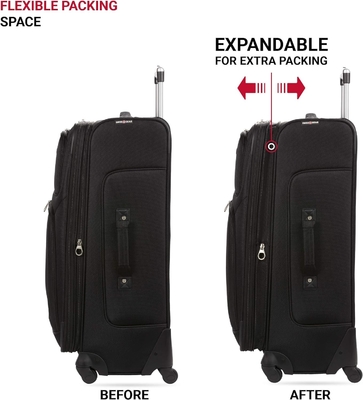 Bagage élargi à côté, noir, large de 29 pouces
