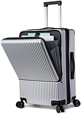 20 pouces de cadre d'aluminium à roue tournante à bagages, verrouillage TSA intégré Portez sur votre valise, avec porte-gobelets et port USB