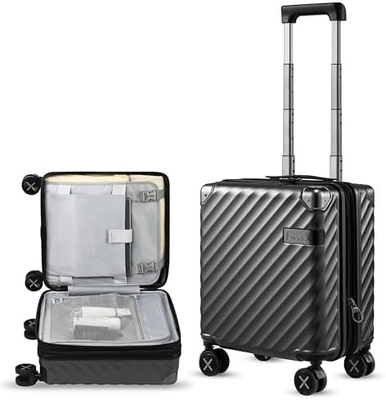 Carry On Luggage 22x14x9 Airline Approuvé - 35L Polycarbonate Expandable Valiette à coque dure avec roues tournantes
