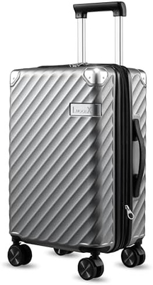 Carry On Luggage 22x14x9 Airline Approuvé - 35L Polycarbonate Expandable Valiette à coque dure avec roues tournantes