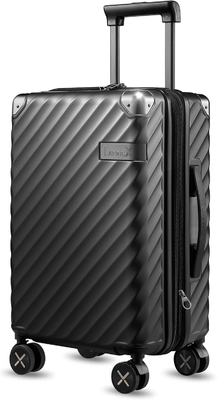Carry On Luggage 22x14x9 Airline Approuvé - 35L Polycarbonate Expandable Valiette à coque dure avec roues tournantes